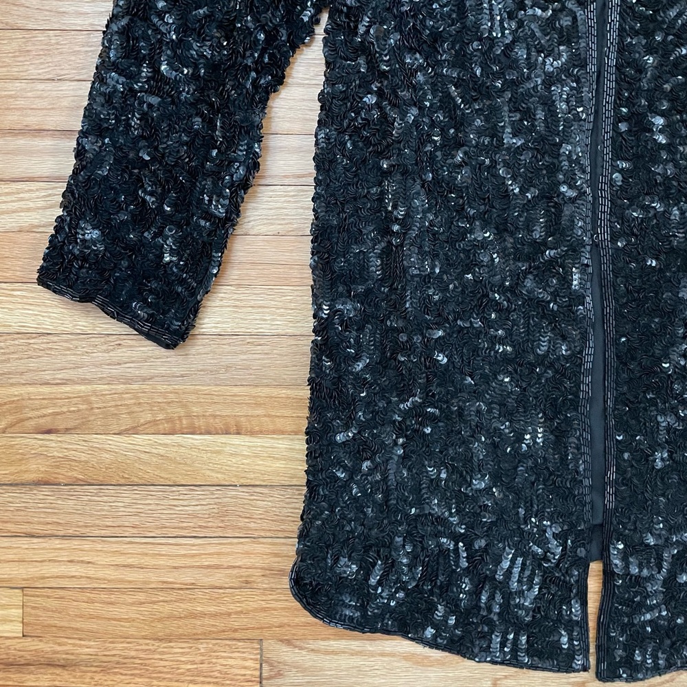 Vintage Black Sequin Jacket - Picture 4 of 11